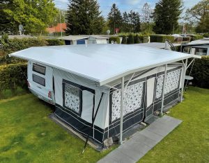 Kombischutzdach für Wohnwagen und Vorzelt