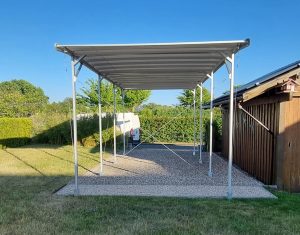 CARAPORT Carport mit Designregenrinne und Spannkreuz