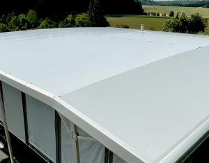 Kombischutzdach für Wohnwagen und Vorzelt