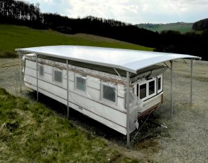 TWINPORT Zweifachcarport über Mobilheim