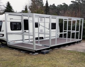 Vorzeltkonstruktion Aluminium mit Boden
