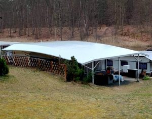 TWINTOP TRIPLE Schutzdach mit Design-Regenrinne