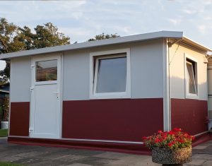 CARATENT winterfestes Dauerstandzelt mit Designregenrinne